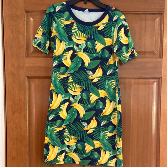 Old Navy Dresses & Skirts - EUC! Old Navy Tropical Banana Print Dress, size S tall!